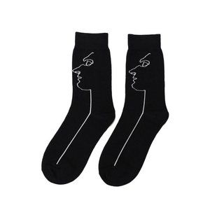 Face Drawing Minimalist Ankle Socks - DRIKOR
